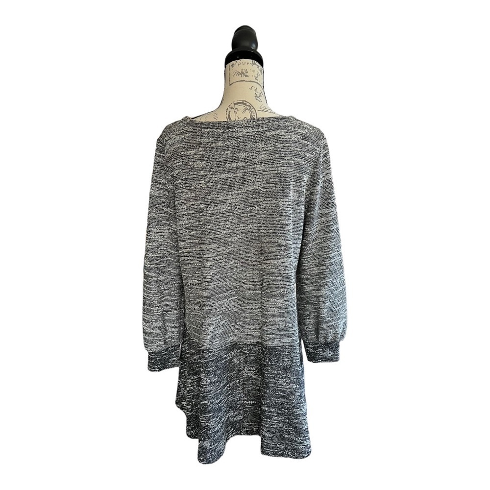 Loft Mixed Melange Flounce Dress size large - Picture 5 of 7